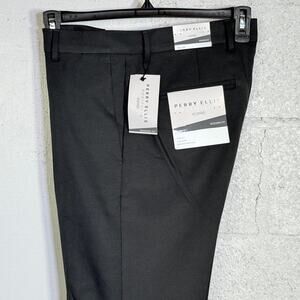 Perry Ellis Portfolio Men's Modern-Fit Twill Pants - charcole 30x30 $95